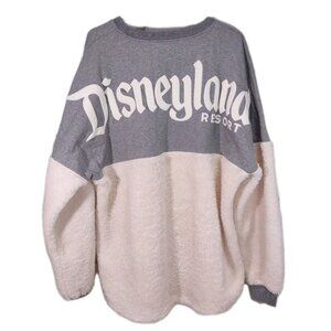 Walt Disneyland Resort Spirit Jersey XL Sherpa Fleece Fuzzy Heather Gray